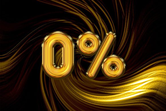 0 Percent Off Sale Symbol Design for Modern Marketing