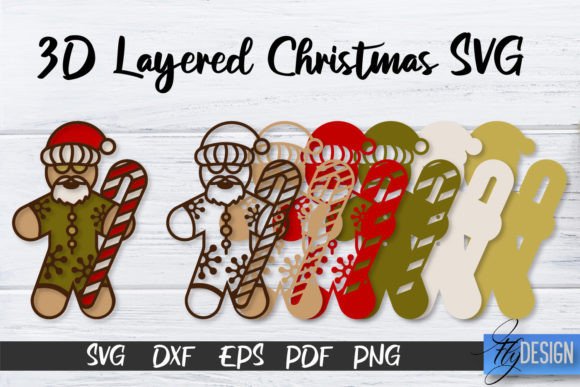 3D Layered Christmas SVG: A Creative Asset for Holiday Projects
