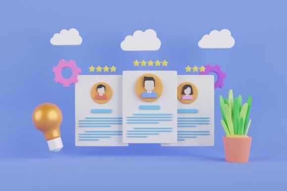 3D Online Job Research HR Resume Concept: A Modern Approach to Professional Representation