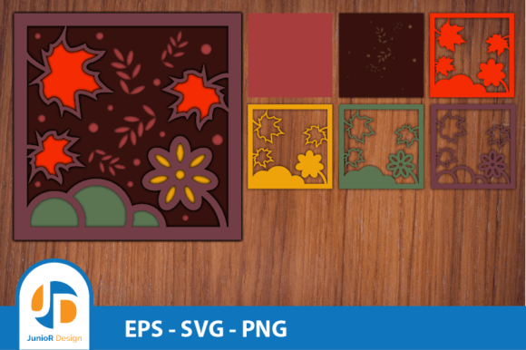 3D Shadow Box Autumn Leaves SVG: A Versatile Design for Year-Round Decor