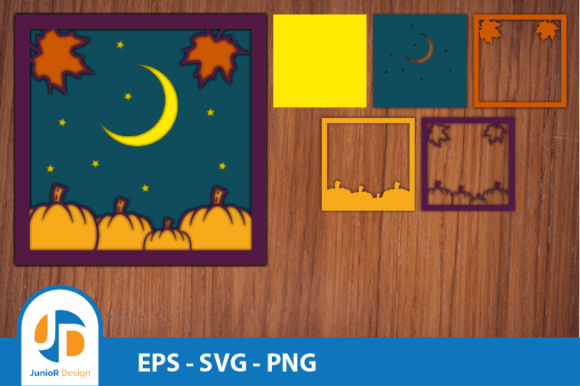 3D Shadow Box Pumpkin and Moon SVG: A Creative Decor Solution for Any Space