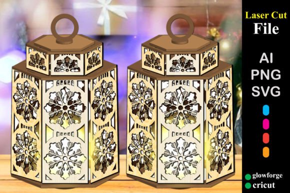 Christmas Night Light Lampshade 3D SVG Design Files