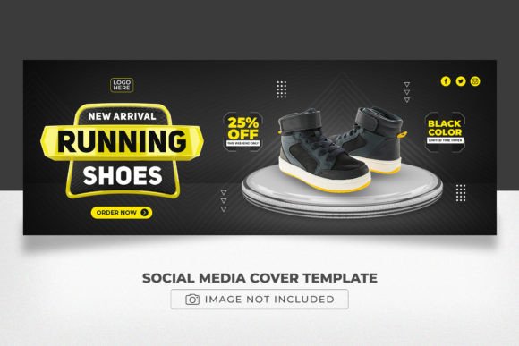 Designing a Sports Shoes Social Media Cover
