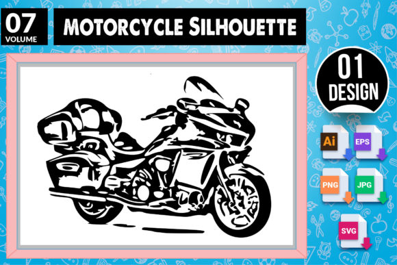 Motorcycle Silhouette SVG Craft Design 7: A Versatile Tool for Creative Projects