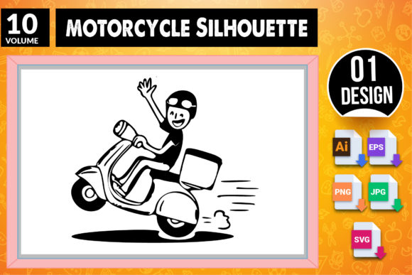 Motorcycle Silhouette SVG Craft Design: A Versatile Tool for Creative Projects