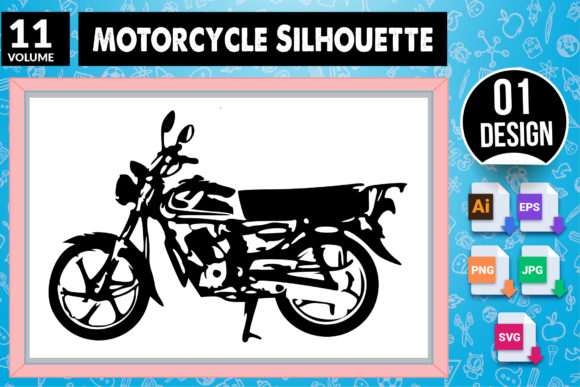 Motorcycle Silhouette SVG Craft Design: A Versatile Tool for Creative Projects