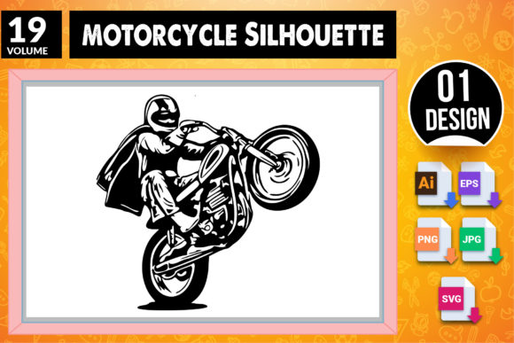 Motorcycle Silhouette SVG Craft Design19 – A Creative Tool for Unique Projects