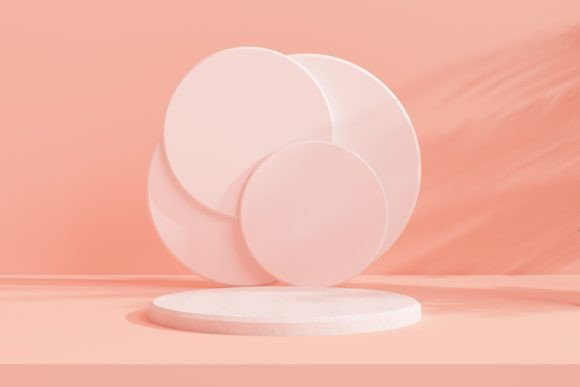 Podium with Round Circles Overlap Layers: A Versatile Design Asset