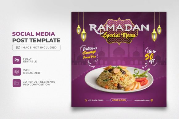 Ramadan Fried Rice Social Media Post PSD: A Creative Tool for Engaging Content