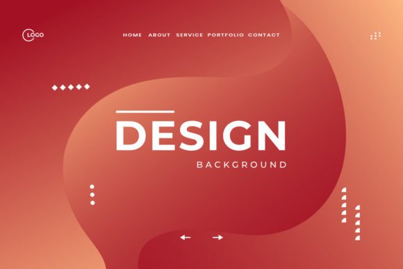 Red Orange Abstract Fluid Wave Design