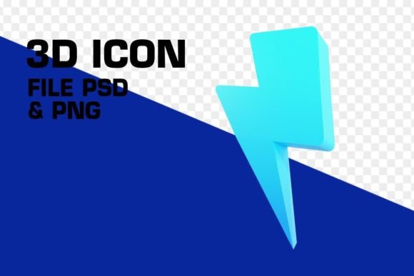 Thunder Cartoon: A Dynamic 3D Icon for Modern Design Projects