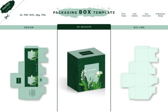 Understanding Box Die-line and 3D Mockup Die Cut Templates for Designers