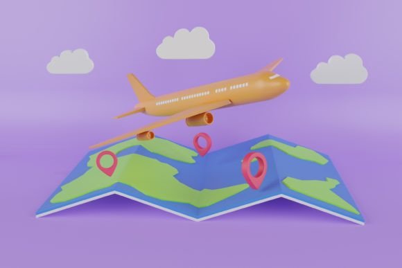 What Is a 3D Rendering Pin Map by Plane and How Can You Use It in Design?